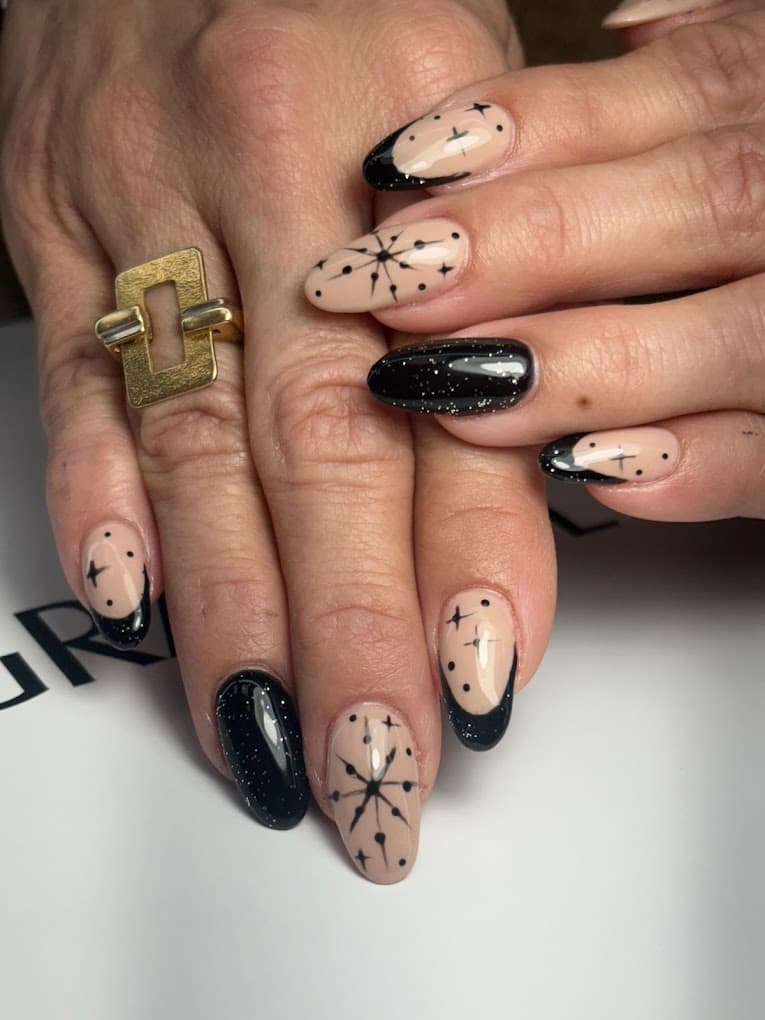 Celestial star nail art